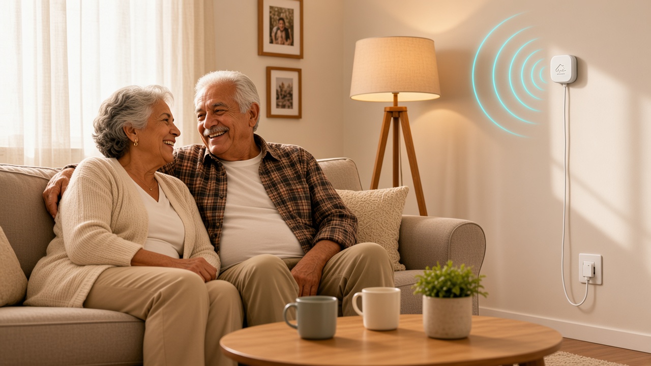 Sensor de presença SensiLar™ na sala